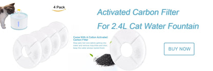 2.4L Automatic Pet Cat Water Fountain with LED Electric USB Dog Cat Pet Mute Drinker Feeder Bowl Pet Drinking Fountain Dispenser