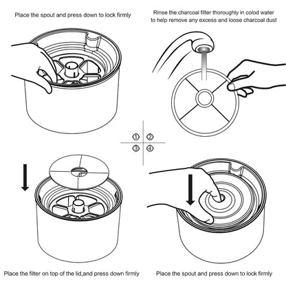 2.4L Automatic Pet Cat Water Fountain with LED Electric USB Dog Cat Pet Mute Drinker Feeder Bowl Pet Drinking Fountain Dispenser